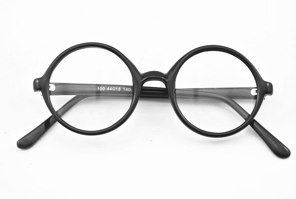 50's 44mm Vintage Ronde Bril Brilmonturen Schildpad Full-velg Optic Rx staat: Black