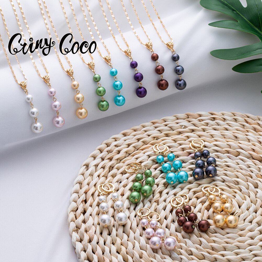 Cring Coco Hawaiian Polynesische Plumeria Ketting Set Gold Filled Hanger Hoop Oorbellen Sieraden Sets Voor Vrouwen Meisjes