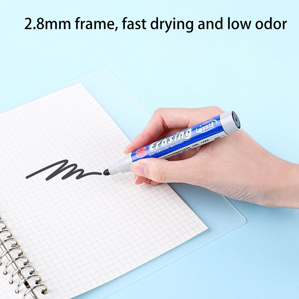 Stylo magique de peinture à l&#39;eau pour tableau blanc, marqueur de couleur effaçable à base d&#39;eau, stylo noir effaçable à sec, jouet éducatif pour enfants, 10 pièces