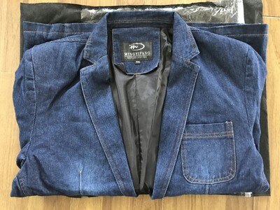 Men Spring Denim Jeans Blazers and Jackets Men's Casual Slim Fit Long Sleeved Single Button Style Blazers Suits D82903