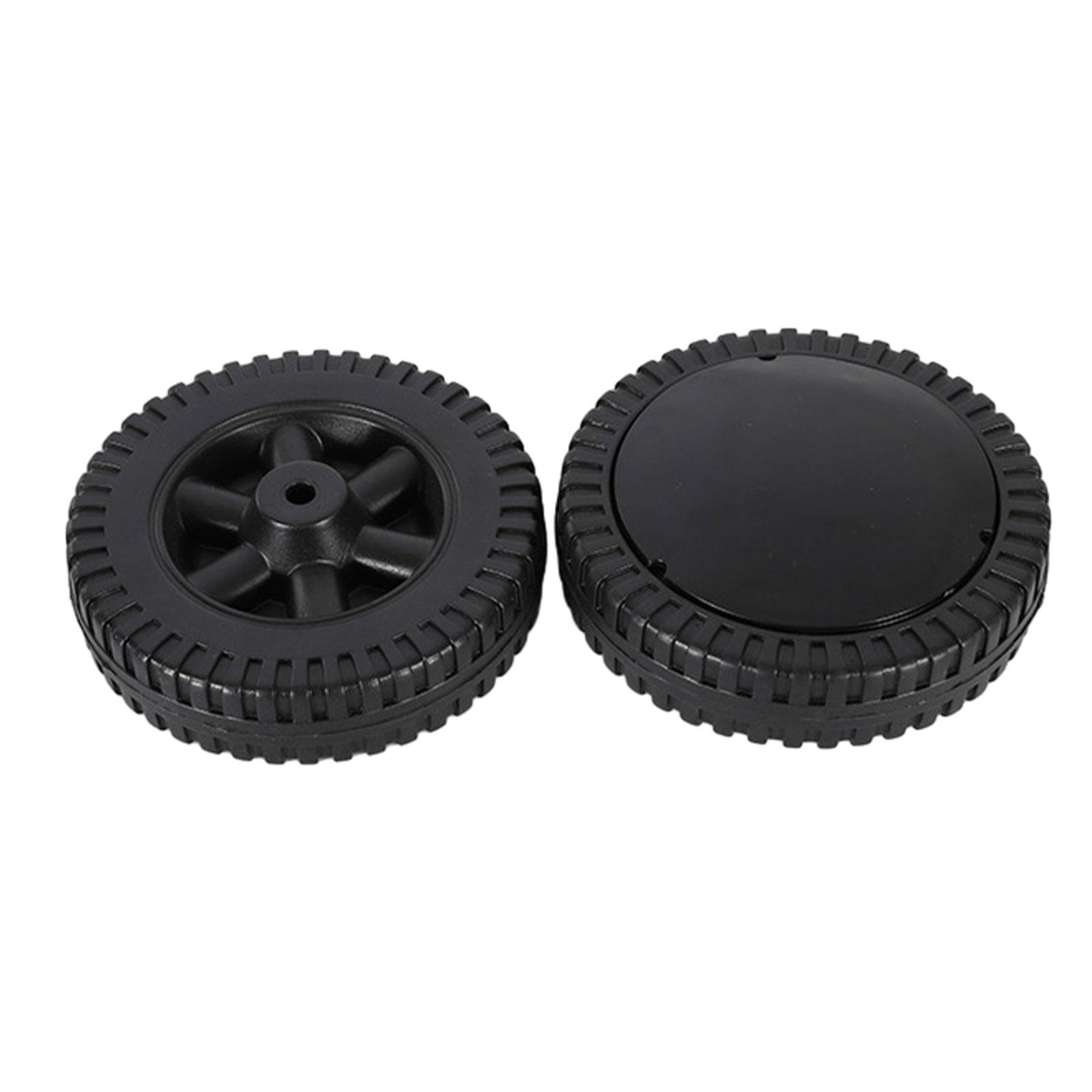 2x grillwielen, 15cm zwarte plastic wielen, handkarbanden, universeel vervangingsonderdeel voor barbecues, de meeste barbecuegereedschappen en accessoires.