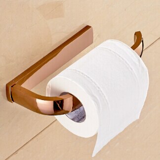Toilet Paper Roll Holder Gold/Antique/Chrome/White/Rose Gold Paper Rack Tissue Holder Wall Mounted Paper Holder Paper Ranger: rose gold