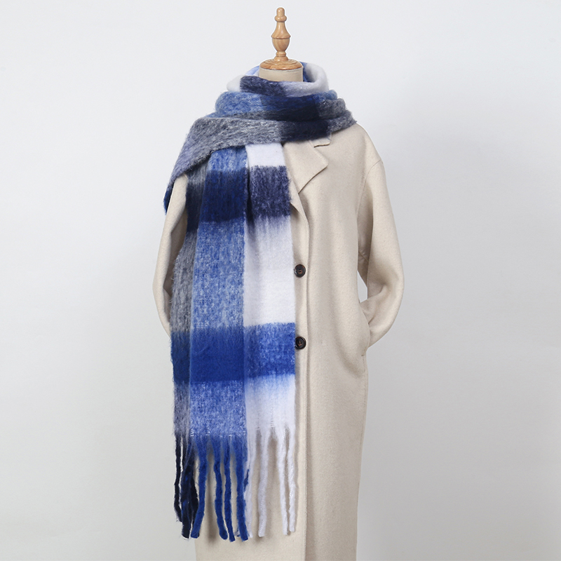 Winter dikke warme sjaal dames kasjmier sjaal en omslagdoeken pashmina halsdoek bufanda dames regenboog harige tessel echarpe