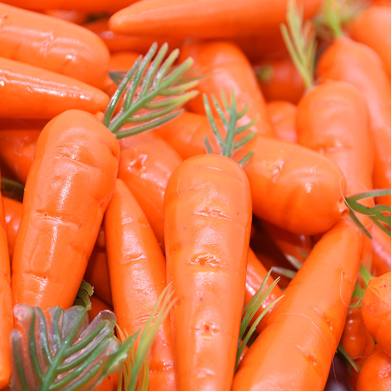 10-100 Uds. Zanahoria de espuma Artificial decoración de Pascua simulación Mini zanahorias verduras falsas para decoración del hogar de cumpleaños de Pascua