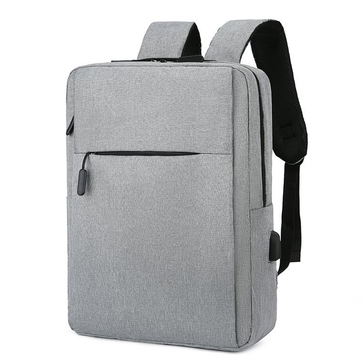 Männer Computer Rucksack USB Aufladen Rucksack Business Casual Reise Rucksack Laptop Tasche Student Schule Tasche Leinwand Rucksäcke Männer: Single zip USB 02