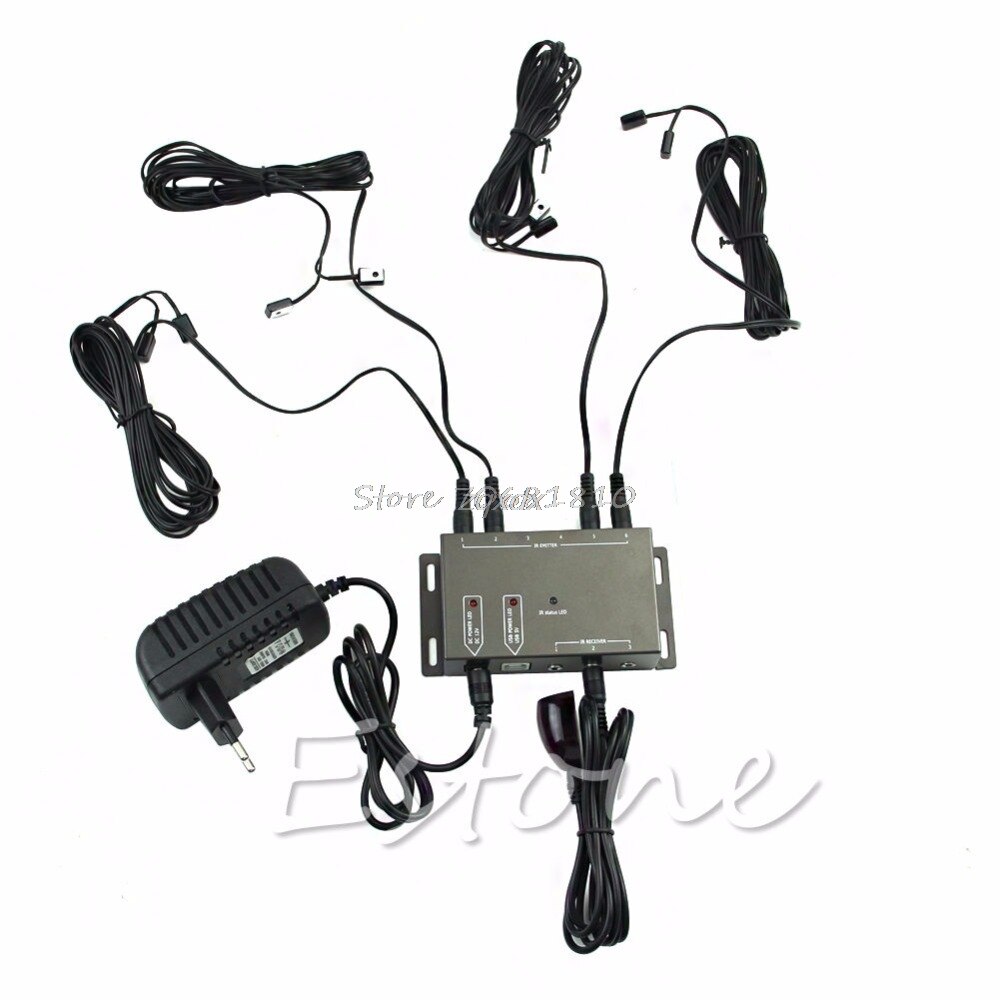 Kit de système de répéteur infrarouge, 8 émetteurs et 1 récepteur, prolongateur de télécommande IR, ue,