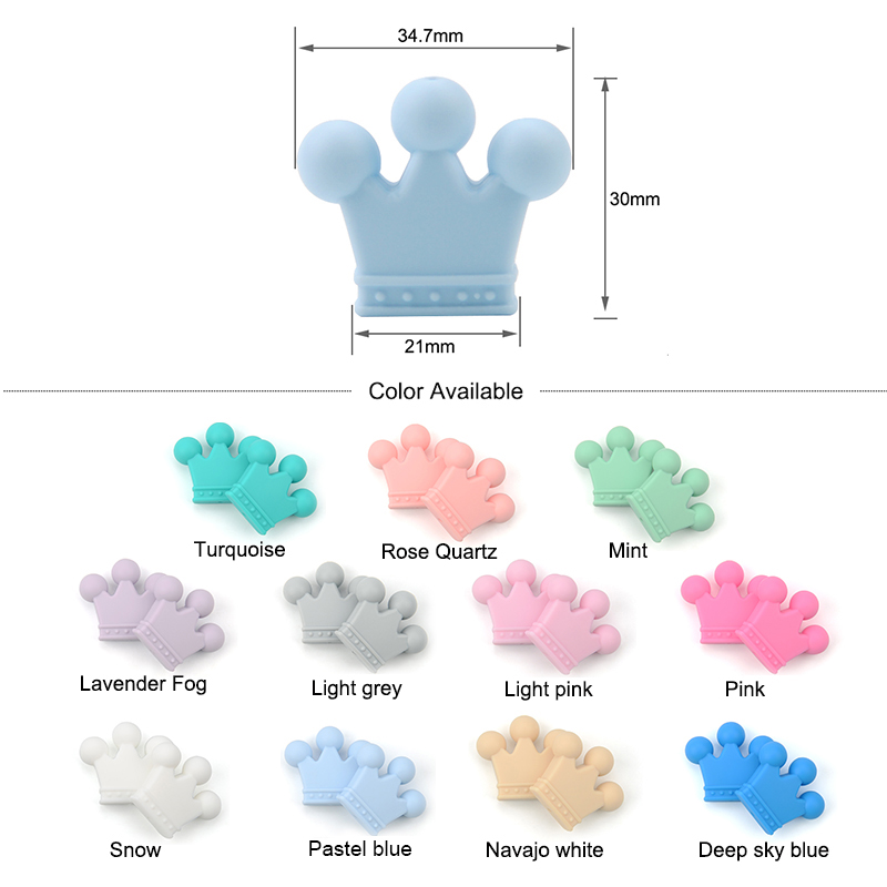 LOFCA – perles couronne en Silicone, 10 pièces, sans BPA, de alimentaire, utilisées dans la fabrication de colliers, Bracelets, accessoires de bijoux