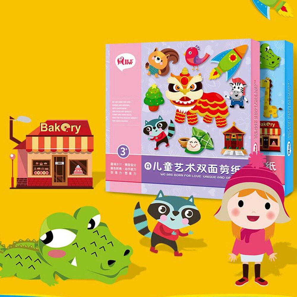 1 Pc Children Paper-cut Origami Educational Book Paper-cut for Kids