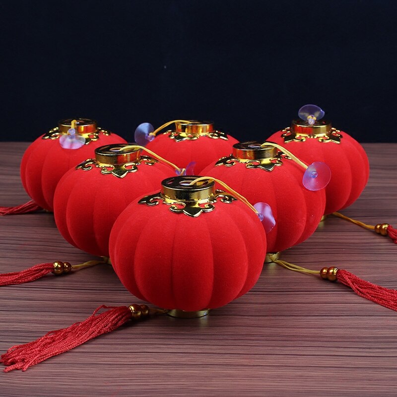 25 stk / pakke små røde traditionelle kinesiske lanterne, festival / bryllup / festdekorationer / fødselsdagsfest mini layout lanterne