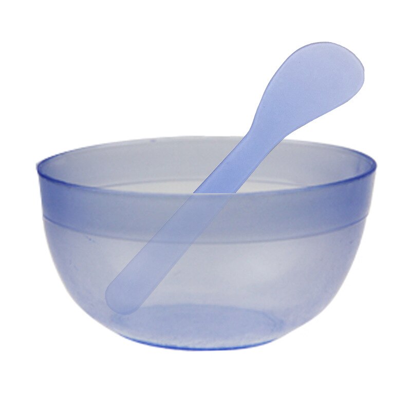 Taoye teemo 2 sztuk/zestaw przenośne plastikowe miska robić maseczki na twarz pędzelek zestaw kobiety DIY mieszanie stosowanie pielęgnacja twarzy narzędzia robić makijażu zestaw: Niebieski