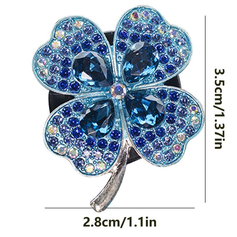 Car Vent Clips Alloy Four Leaf Clover Alloy Car Air Freshener Fragrance Decor Multifunctional Rotatable Car Interior Accessories