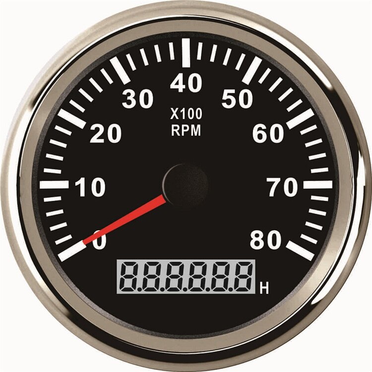 Universele Tacho Sensor 85 Mm Waterdichte Marine Ca Boot Toerenteller Gauge Met Urenteller 3000 Rpm 4000 Rpm 6000 Rpm 8000 Rpm: 8000BS