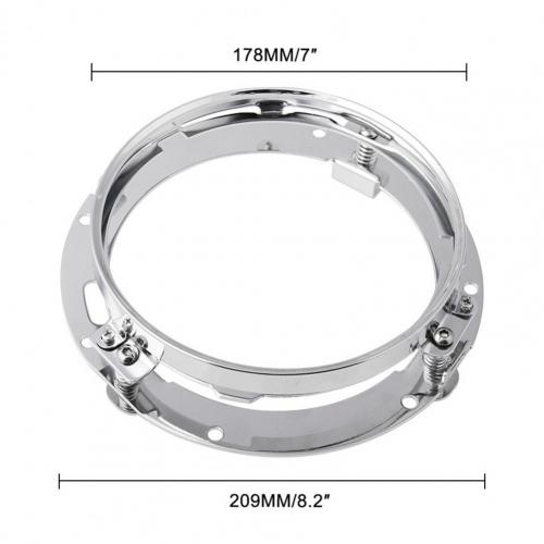 Motorfiets 7 Inch Ronde Koplamp Montagebeugel Houder Motor Accessoires Koplamp Montage Beugel Aluminium: Default Title