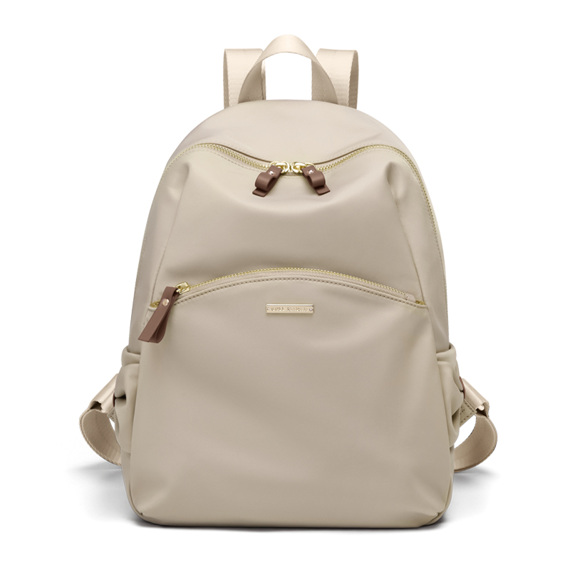 Golf Damen-Rucksack, modische Rucksäcke, leicht, , Schleife, Rucksack, Tasche, rosa, niedlich, kleiner Rucksack, Geldbörse für Damen, Anti-Diebstahl: Beige