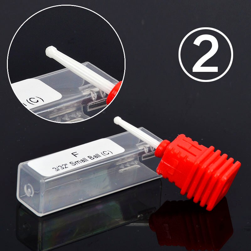LCJ 7 tipos broca de clavo de cerámica de gama alta 3/32 "brocas rotativas para taladro de manicura eléctrica uña Accesorios
