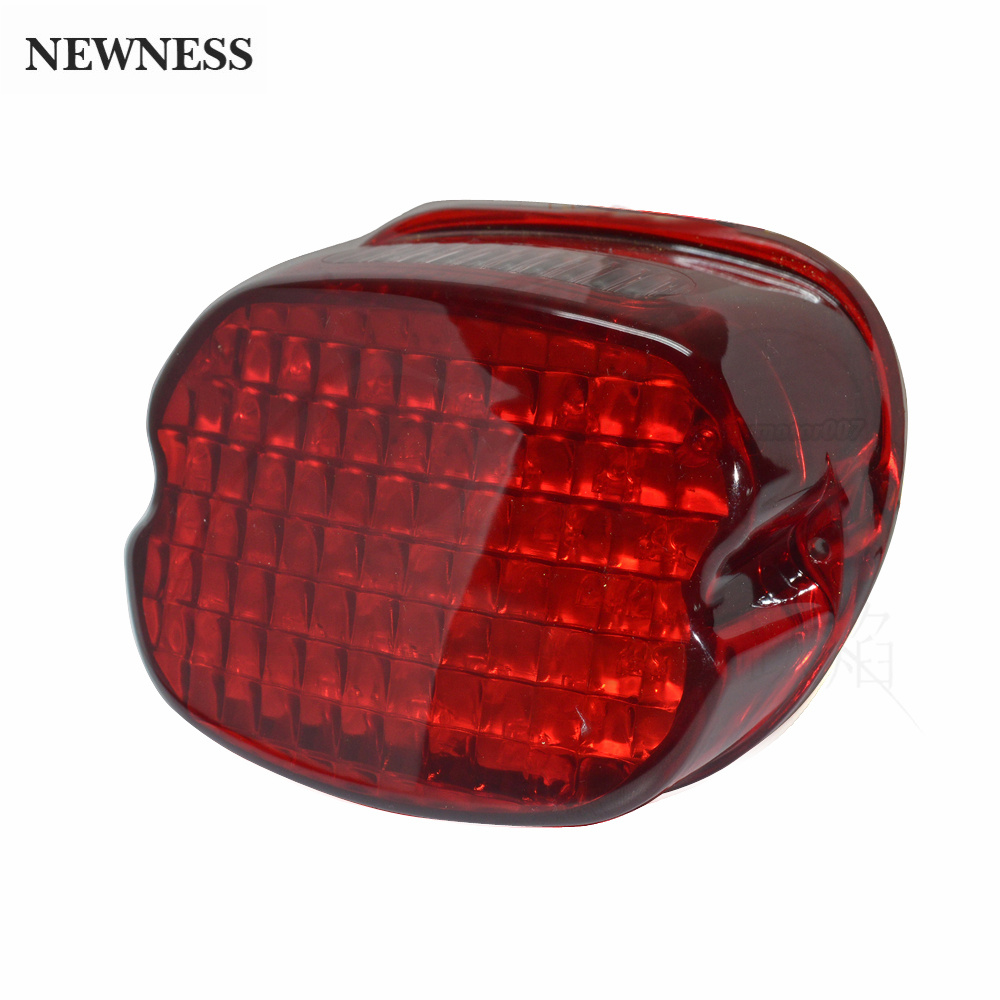 Rood achterlicht voor harley davidson motorfiets, laydown led-achterlicht voor sportster 1200 low  xl1200l road king softail dyna