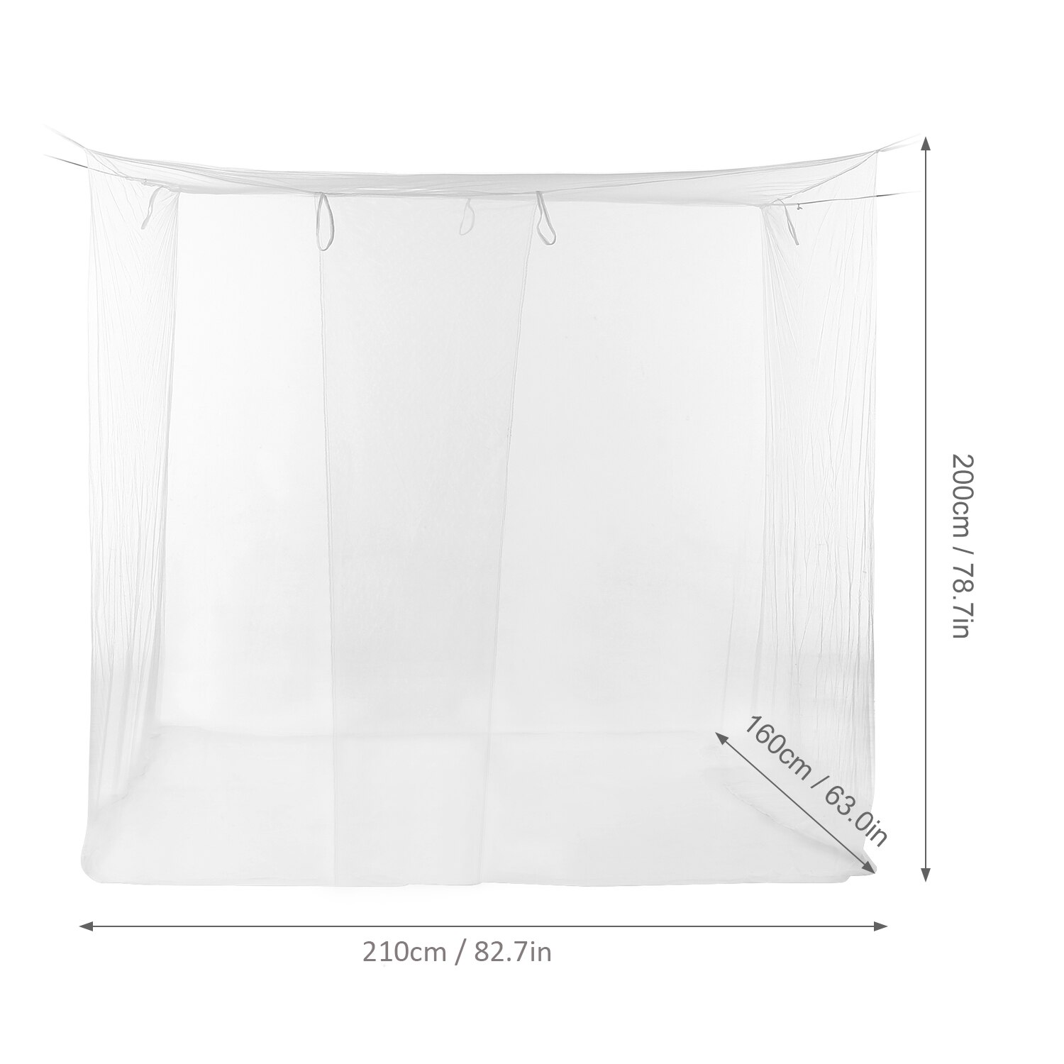 Lätt Vitt Camping Myggnät Tält Skydd Mot Insekter Utomhus Anti-mygg Insekt Mesh Tält Nät Hållbart Tält Nät: 210-160-200cm