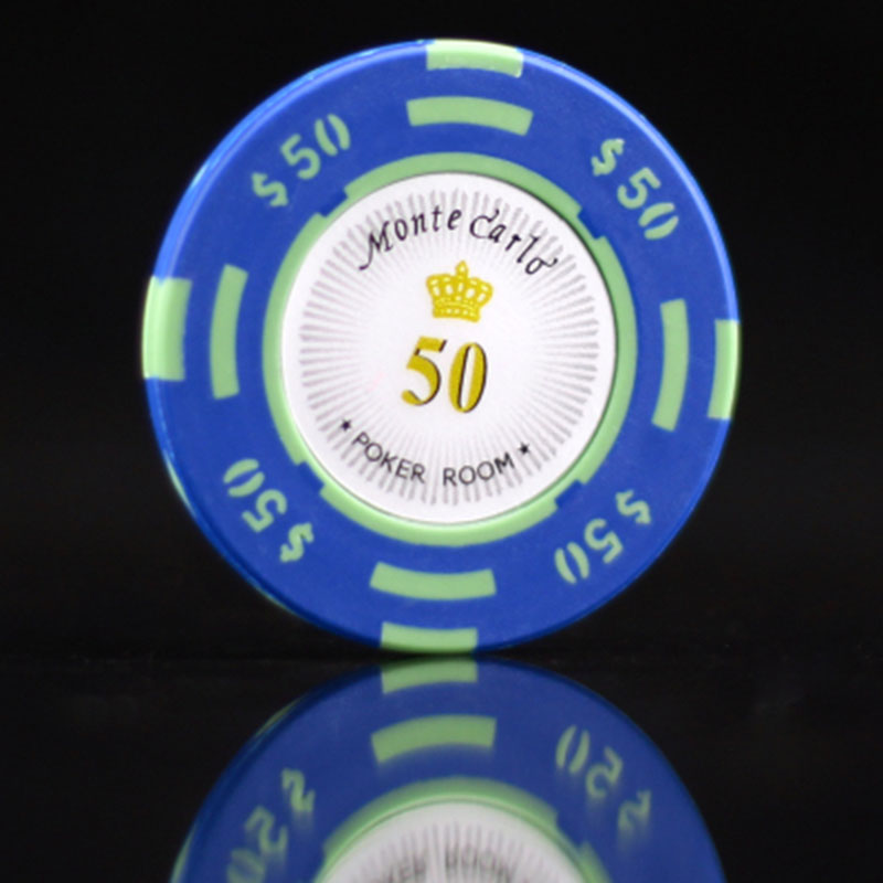 Lote de fichas de póker de Monte Carlo, hoja de 14g de arcilla, etiqueta de planchado, Casino, habitación, jugador de póker, love it, 25 unidades: 25pcs 50