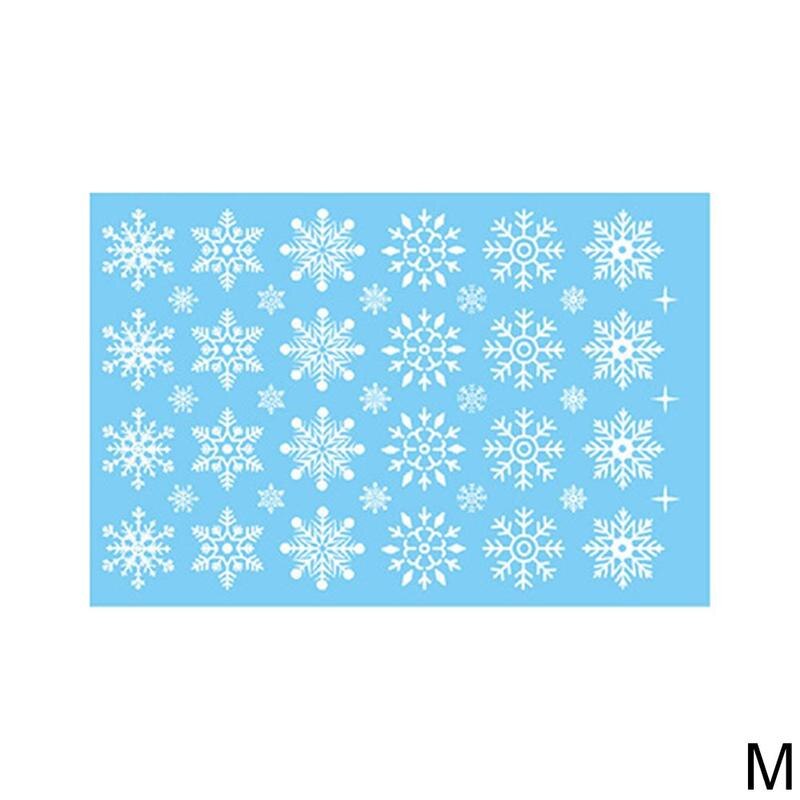 Kerststickers muurstickers statische stickers raamstickers kerstman eland vitrinekast: M