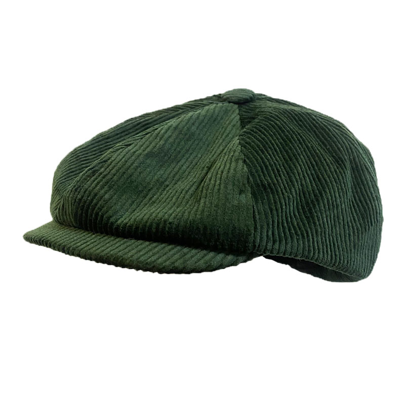 Retro Winter Caps For Men Corduroy Newsboy Hat Woman Flat Cap Male Warm Cap Dad Outdoors Casual Octagonal Cap Gatsby Hat BJM34: army green / L