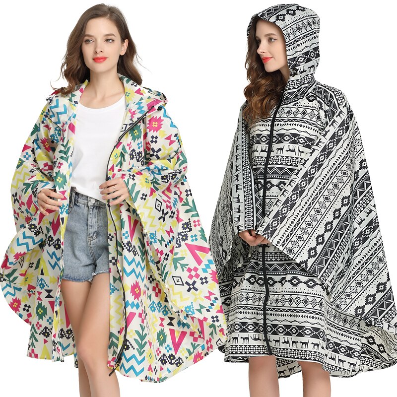 Poncho impermeable para la lluvia para mujer, capa impermeable portátil con capucha y cremallera, para senderismo, turismo y ciclismo