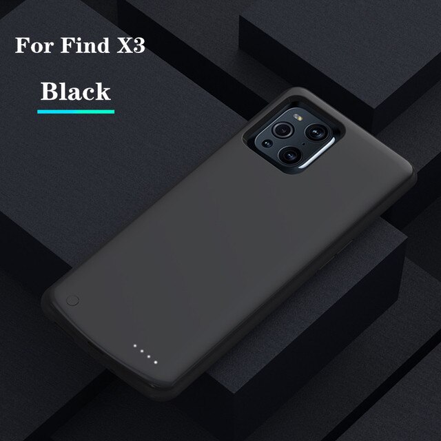 6800Mah Voor Oppo Vinden X3 Acculader Gevallen Extended Power Bank Opladen Cover Power Case Voor Kak Vinden X3 pro Batterij Case: Black For Find X3