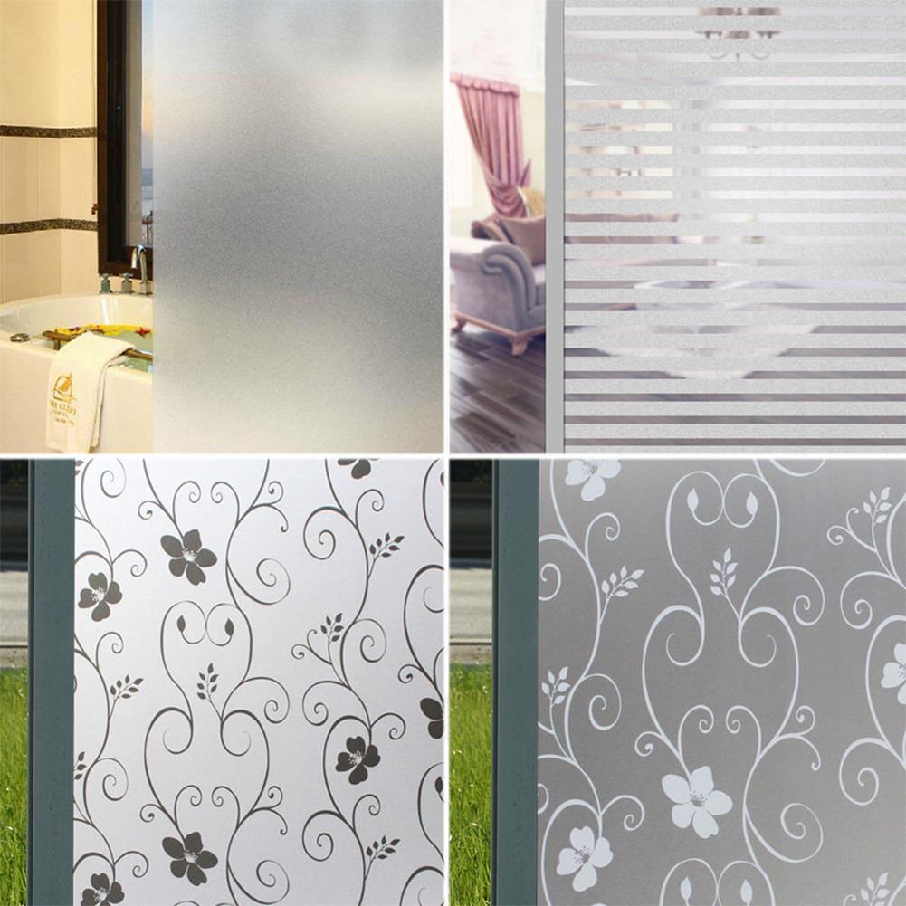 Kuulee 2mx 45cm pvc vanntett frostet glass film klistremerke til baderomsvindu privat privatliv