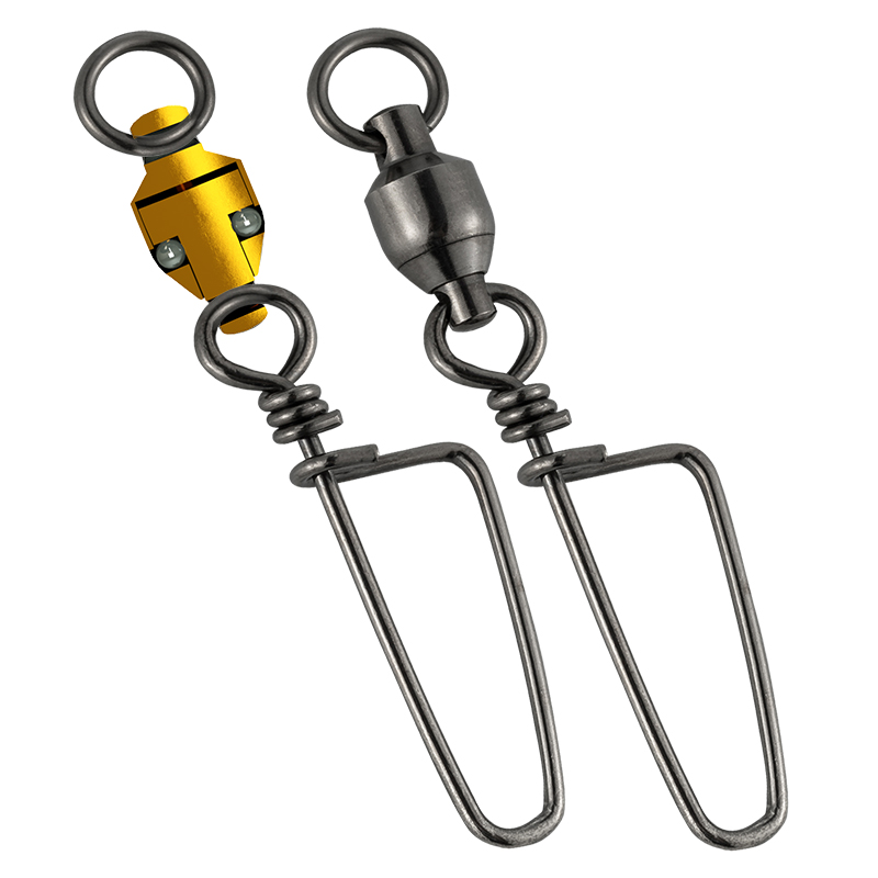 10/20pz Girelle da pesca affrettato serratura rotolamento sfera cuscinetto Acciaio inossidabile Acqua salata Gancio resistente Richiamo Connettore rotante