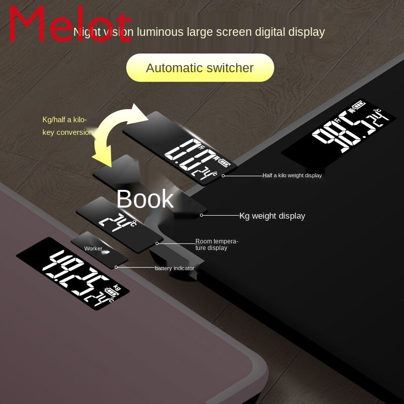 Balance électronique de luxe haut de gamme, Rechargeable, pour perte de poids, pour adulte