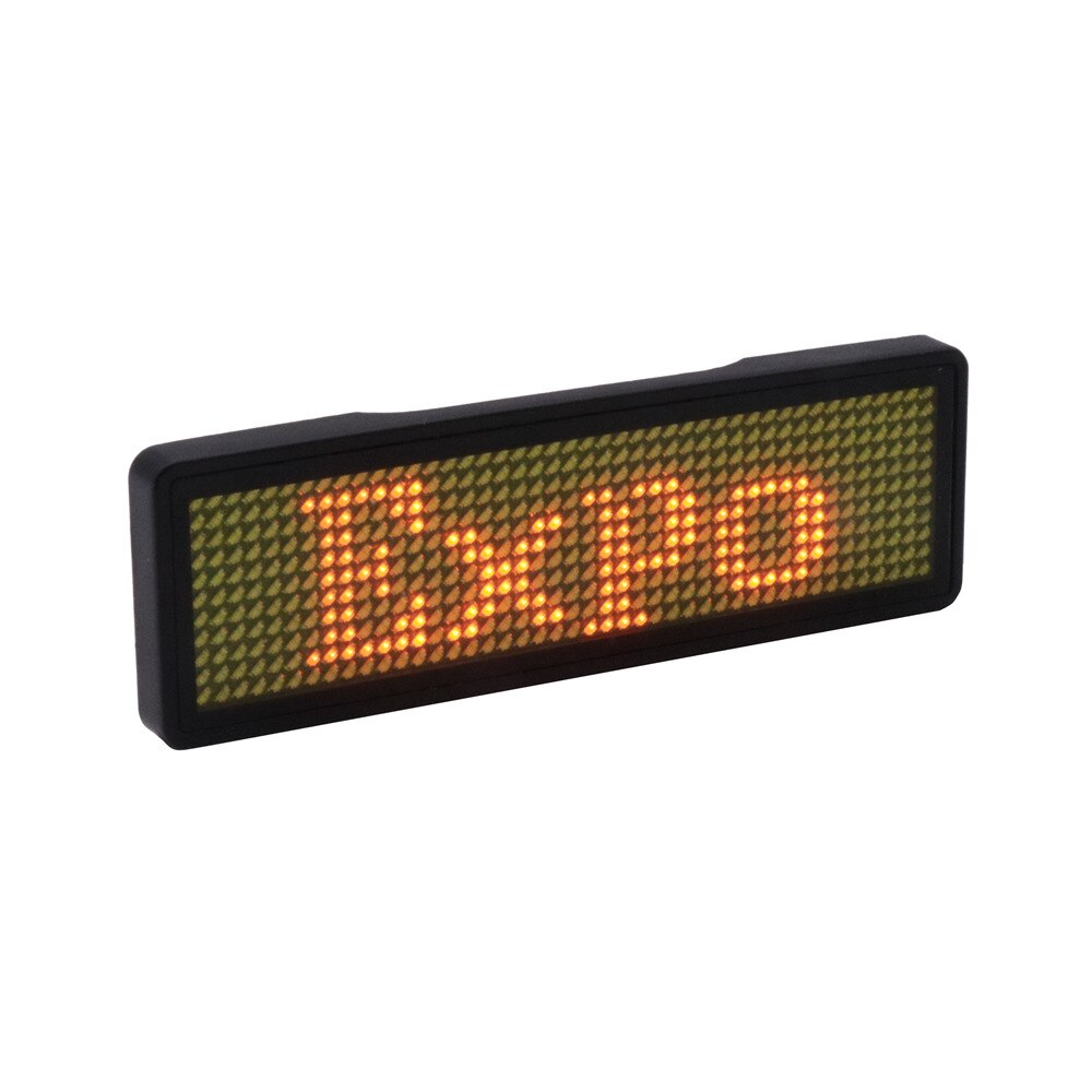 Bluetooth USB rechargeable LED name tag DIY programmable mini LED display moving sign