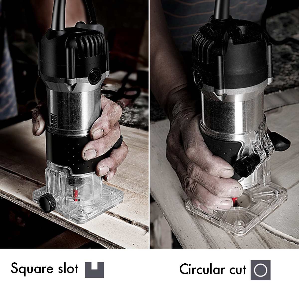 1000W 32000r Wood Router Tool Combo Kit Electric Woodworking Machines Power Carpentry Manual Trimmer Tools With Milling Cutter