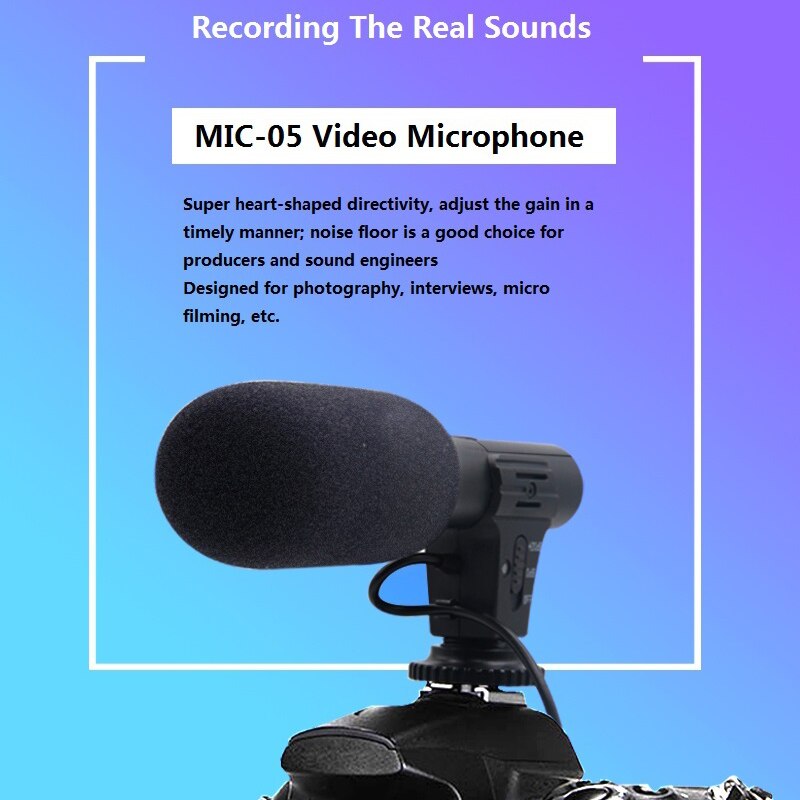 Microphone 3.5mm Digital Video Recording Interview Hifi HD Sound Mini Mic Phone Microphone For SLR DSLR Camera Microphone