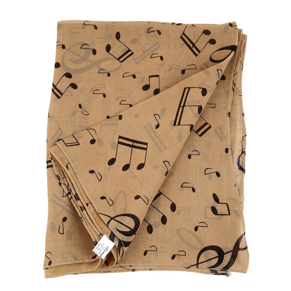Musiknot chiffong sjalar dam scarf sjal långa stoles fjäderljuddämpare infinity scarf bästsäljande