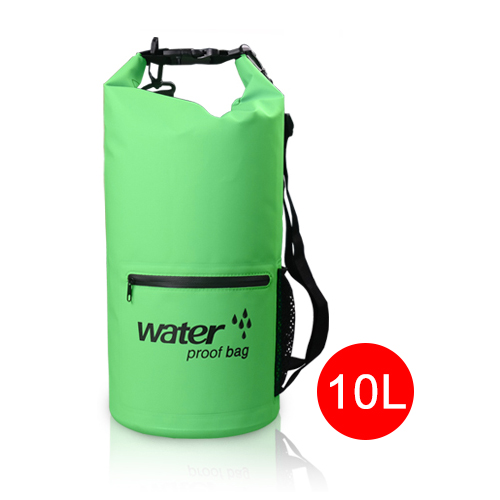 10L 20L Outdoor River trekking bag Double shoulder strap Swimming Waterproof Bags Ultralight Dry Organizers Drifting Kayaking: 10L Green