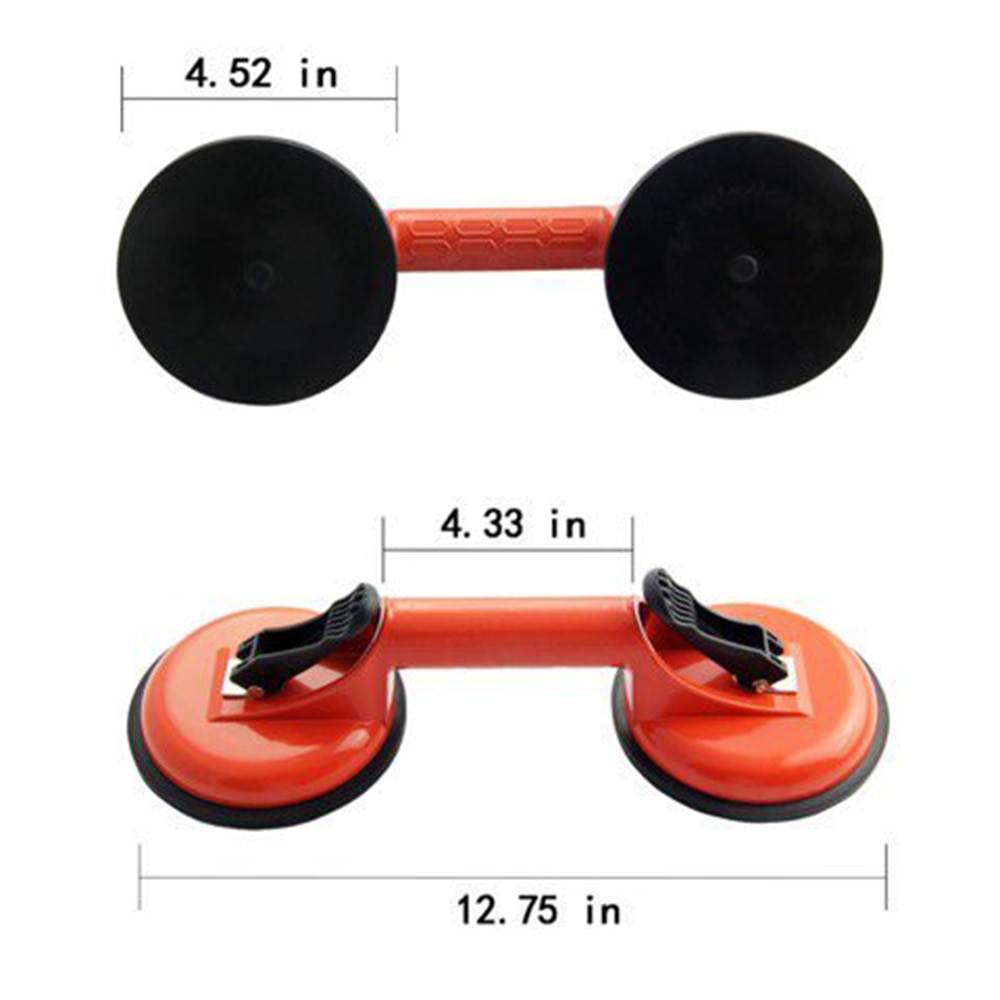 Heavy Duty Ceramic Glass Suction Cup Double Handle Glass Puller/Lifter/Gripper