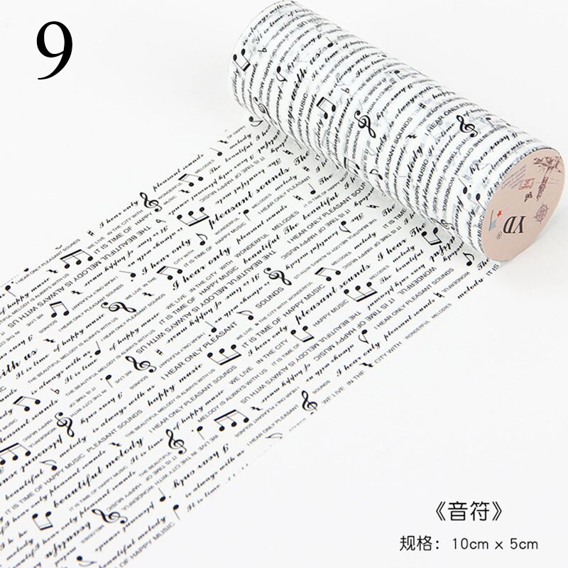 Retro avis washi tape bred maskeringstape diy dekorativt klæbebånd klistermærke til scrapbooking dagbog papirvarer: 9