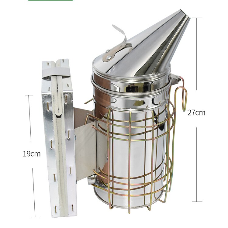 Bijenteelt Roker Rvs Apparatuur Bijenkorf Doos Tool Benodigdheden Voor Bijenkorf Bee Handleiding Rook Maker Met Opknoping Haak Gereedschap: BS03