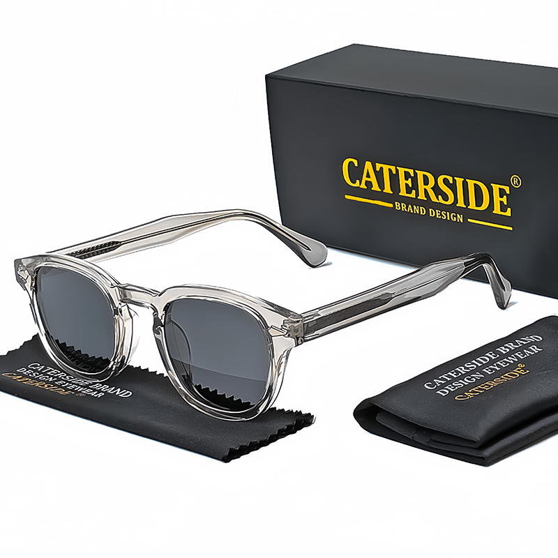 CATERSIDE, gafas de sol redondas Retro para hombre, gafas de sol Punk con Pin de ácido propiedónico, gafas de sol de lujo para mujer, gafas deportivas de ocio para UV400