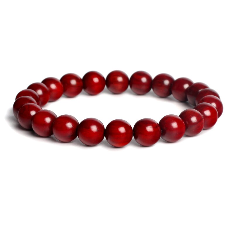 18mm auténtico India Natural Lobular rojo brazaletes de sándalo Buda BraceletsGolden estrella Material antiguo de la joyería