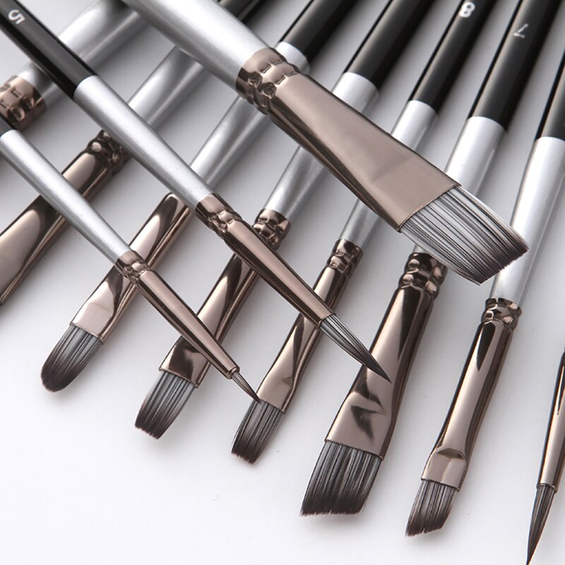 Lot De 4 Pinceaux Pour Peinture Acrylique, Pinceaux D'artiste Haut De Gamme, Pinceaux En Nylon à Poils Plats De Qualité Professi60 - Beaux-Arts Et Loisirs Créatifs