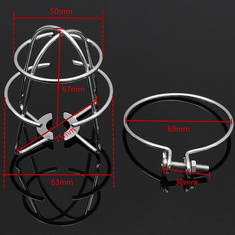 NewFire Sprinkler Headguard,Fire Sprinkler Head Protection Frame Recessed Heavy Duty Chrome Plated Sprinkler Headcage