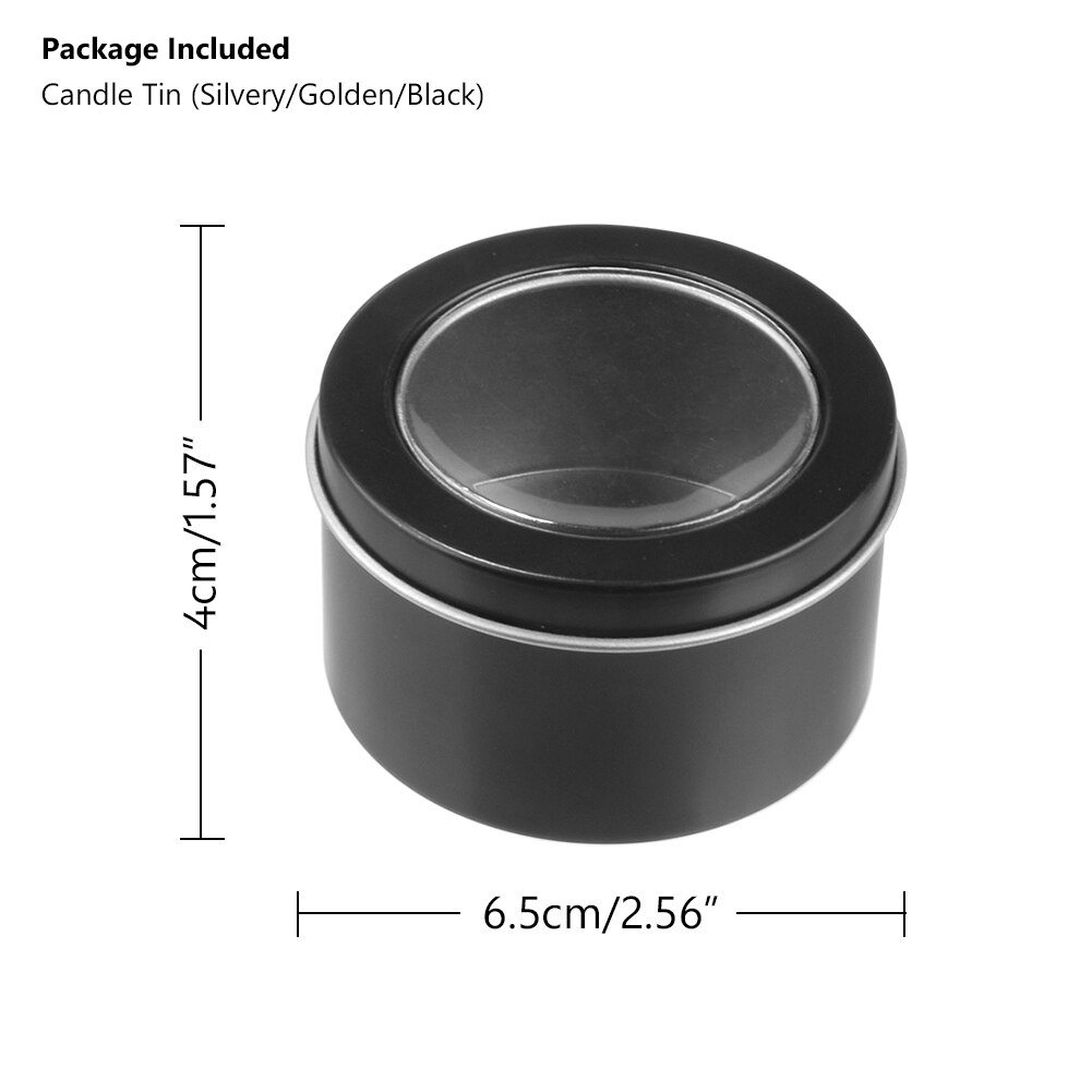 6Pcs Candle Making Tins 104ml Empty Storage Jars With Screw Lids Clear Round Container DIY Sample Jar Tinplate Arts Crafts Box