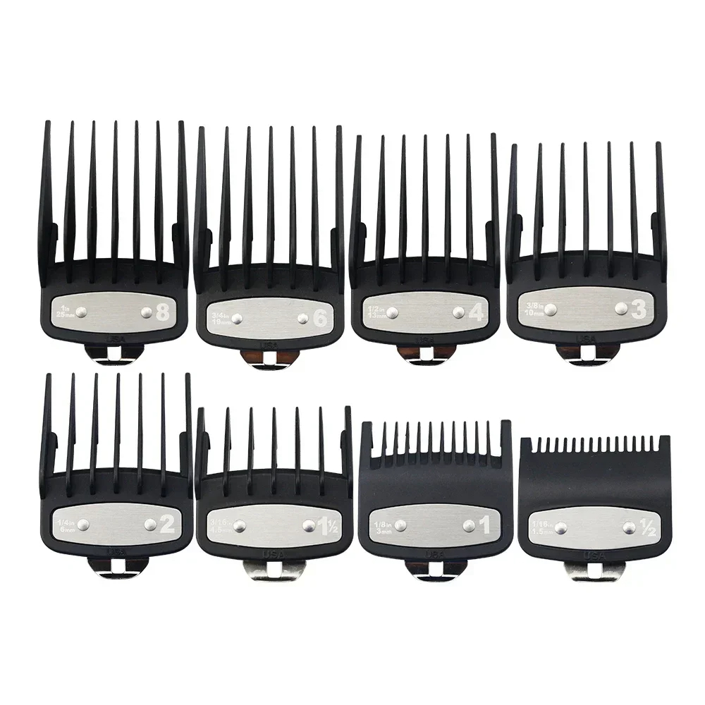 Peine guía de límite para cortadora de pelo , peine guía Universal para peluquero, herramienta de corte de pelo, peines de límite, 8/10 Uds.: Morado