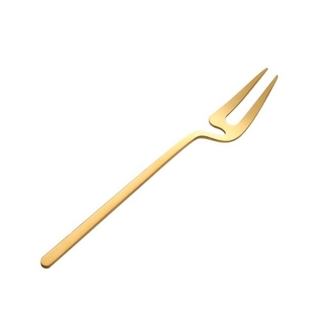 Fruktgafler i rustfritt stål sylteagurk gafler cocktail salat dessert kake gafler servise til bankett fest sjømatte middag: måke