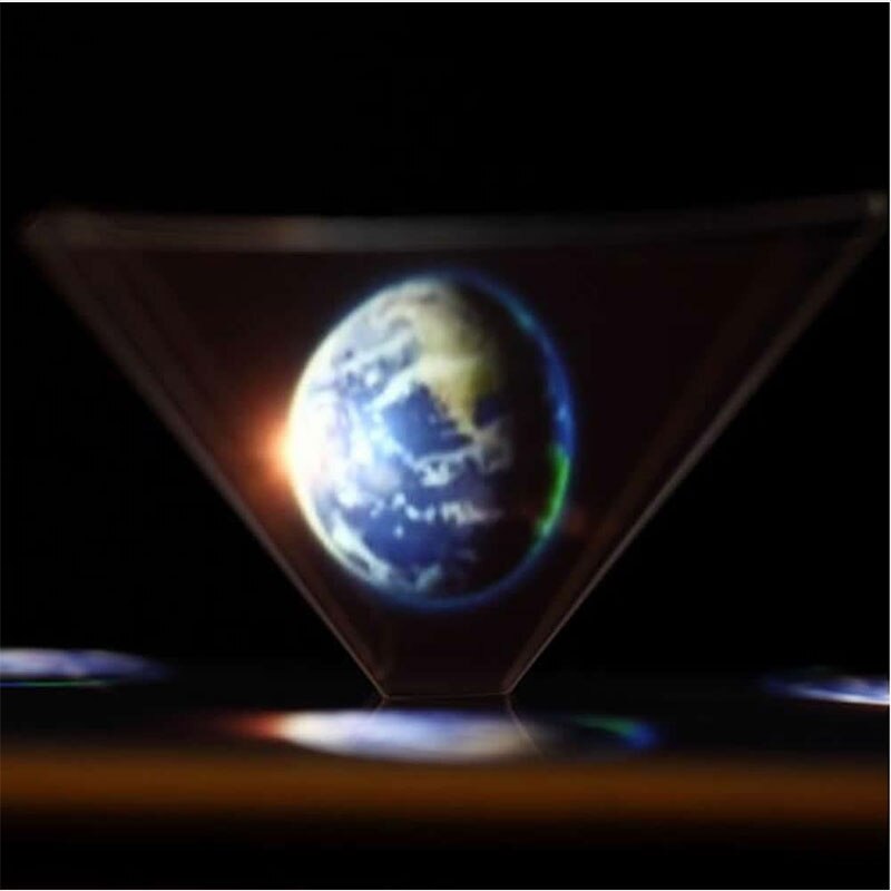 3D Holographic Hologram Display Pyramid Projector Video For 3.5-6.5"Smart Phone