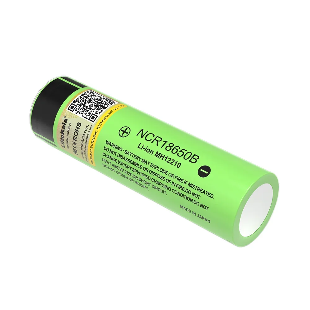 LiitoKala 100% Original NCR18650B 3.7v 3400mAh 18650 Lithium Rechargeable Battery with Pointed(No PCB) For Flashlight batteries