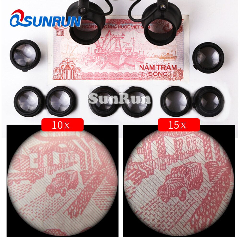 Bril type onderhoud vergrootglas reparatie klok HD verrekijker stempel antieke identificatie verrekijker LED verlichting vergrootglas