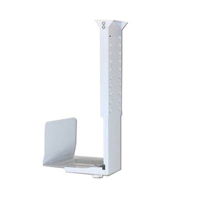 Universal PC Case Holder Under Desk Wall Side CPU Stand Adjustable Computer Main frame Hanger Host Box Stand Bracket Rack Tray: White color