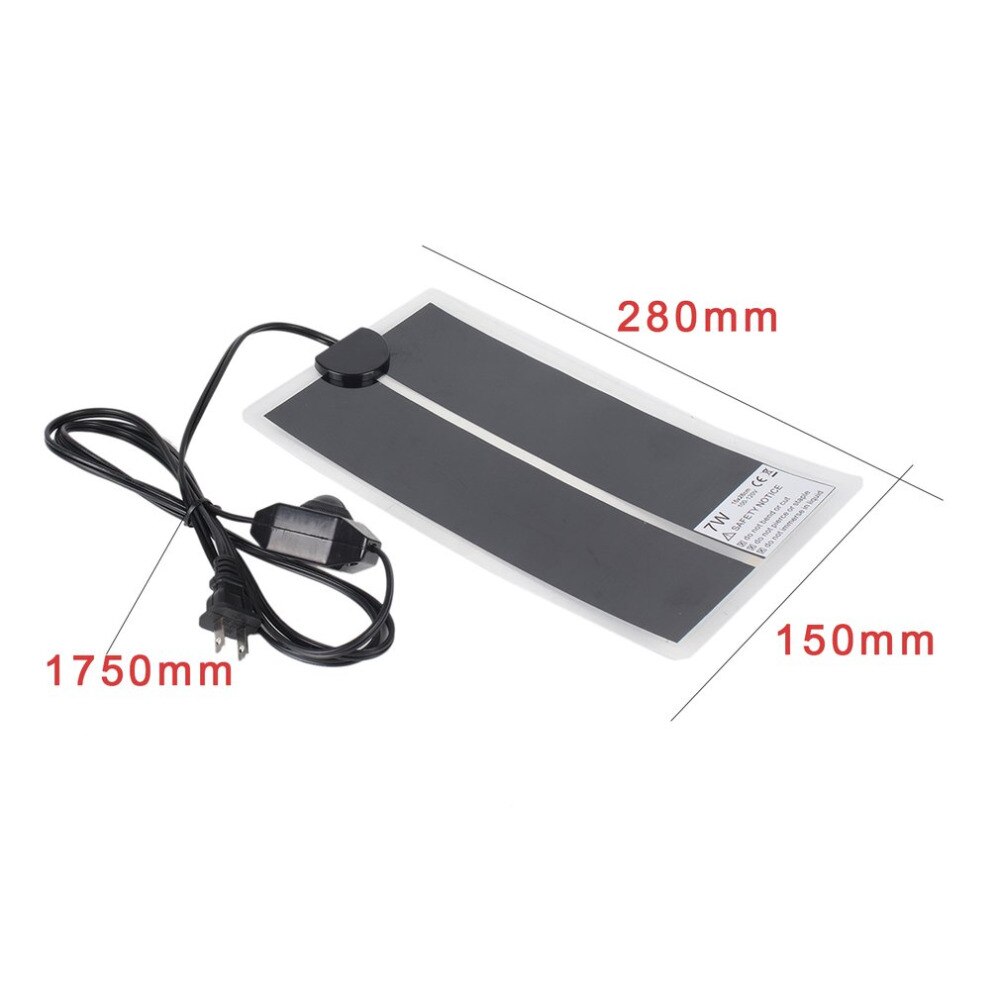 7 w répteis esteira de calor escalada pet aquecimento almofadas quentes controlador temperatura ajustável esteiras suprimentos chocadeira incubadora almofada brew