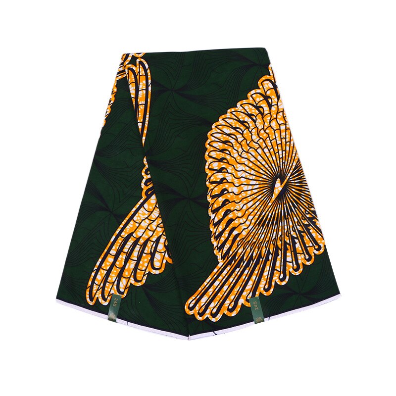 100% Cotton Dark Green Print Fabric Guarantee Real Wax African Fabric: Default Title